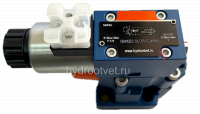 DBW10B2-5X/100CW220-50N9K4 - Предохранительный клапан Ду10 с давлением настройки до 100 бар, управление - X и Y - внутренние с разгрузкой B = открыт с электроуправлением W220
